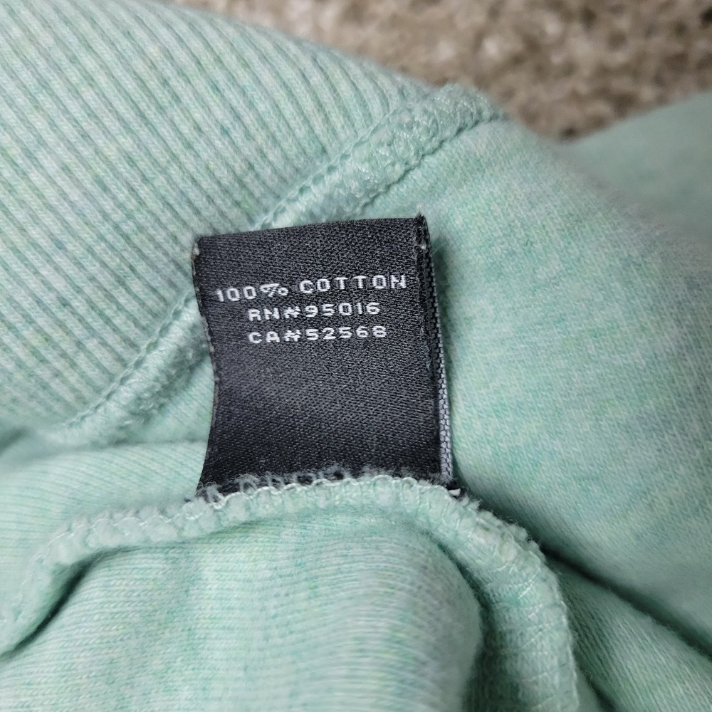 Straight Down Mens 2XL Solid Green Stretch Knit Quarter Zip Long Sleeve - Picture 6 of 7